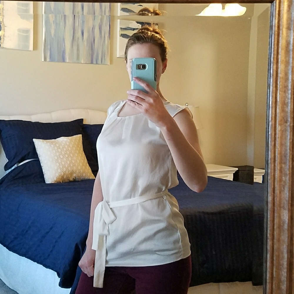 Worthington silky tie blouse
